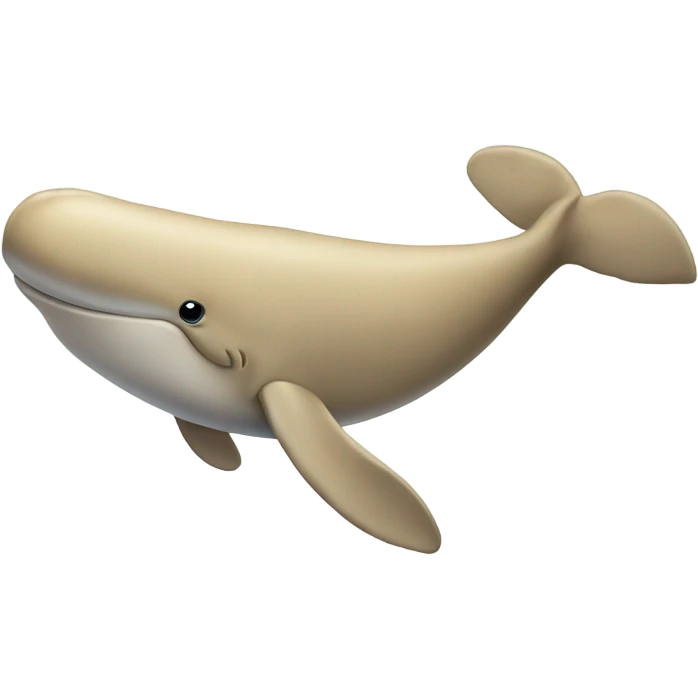 Beige whale emoji