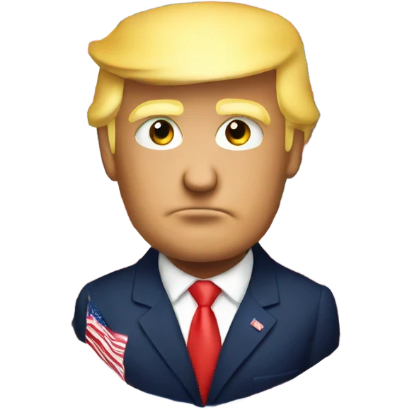 Trump with American flag emoji