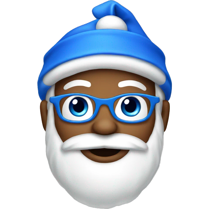 Santa with blue hat emoji