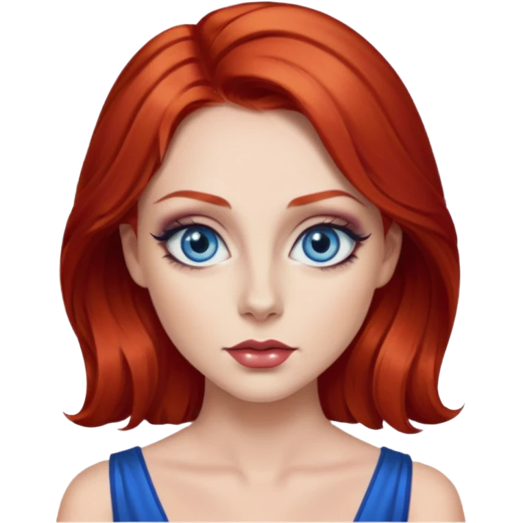red hair big blue eyes glamorous  emoji