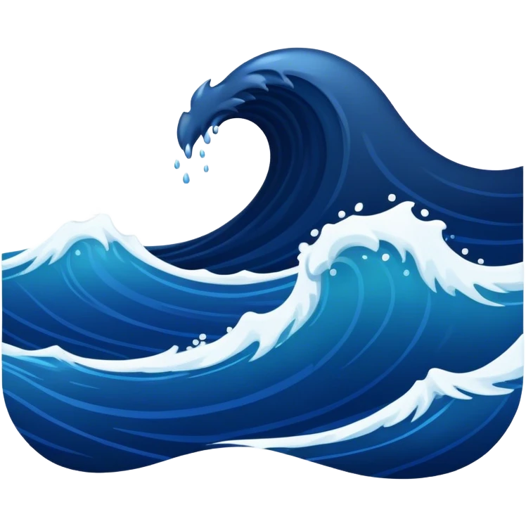A dark Blue ocean With Little Waves emoji