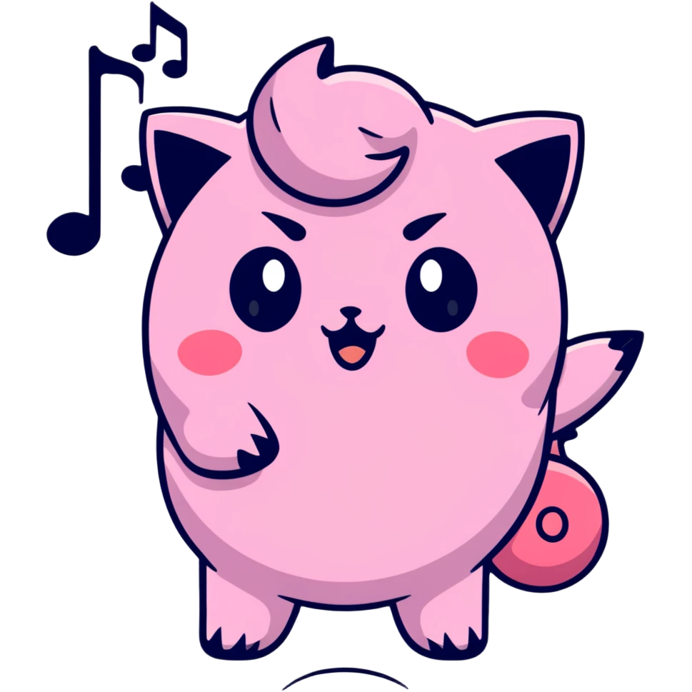 A jigglypuff singing emoji