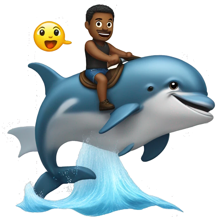 tyson riding a dolphin emoji