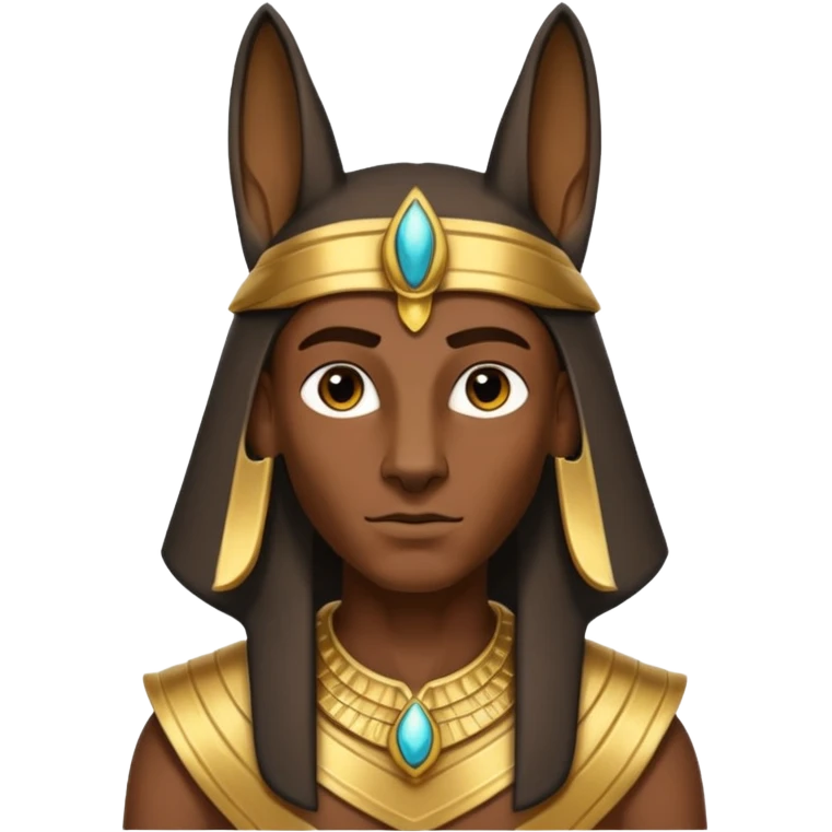white man wearing anubis cloth emoji