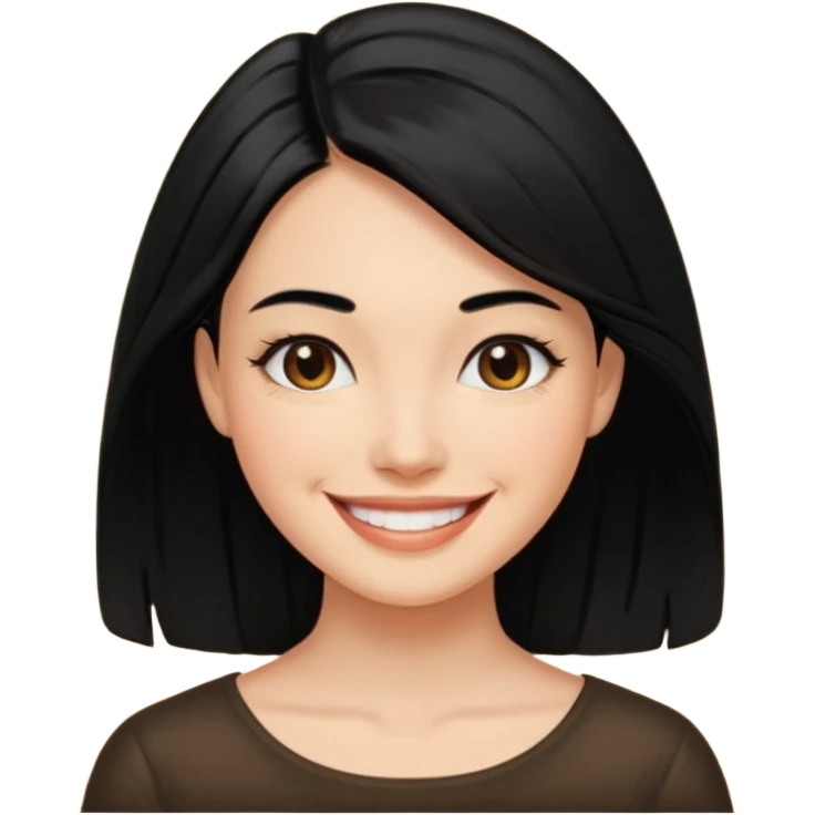 Hold. Women painting smilling  black hair emoji