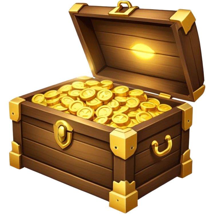 a opened treasure box with light halo inside emoji