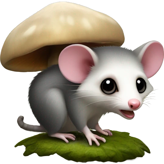 Opossum under the mushroom  emoji