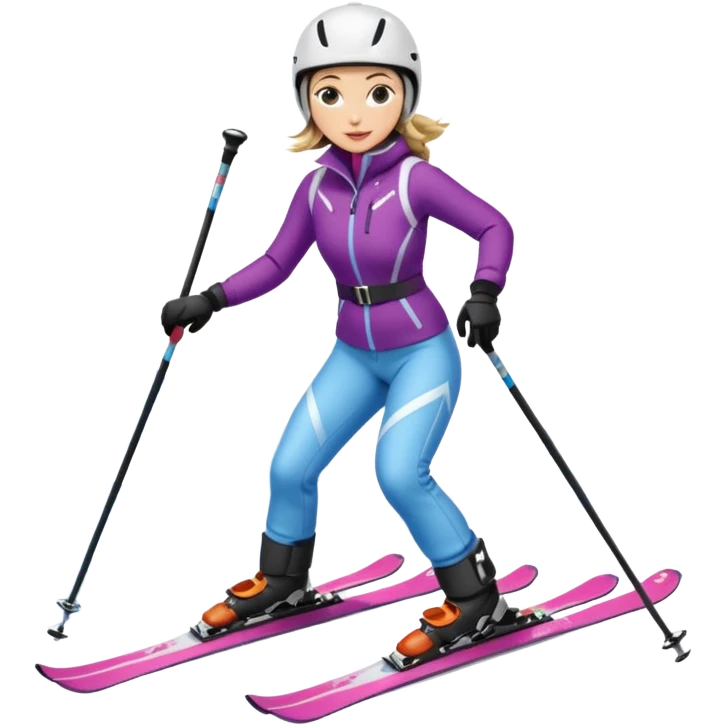 Woman Skiing, Matterhorn emoji