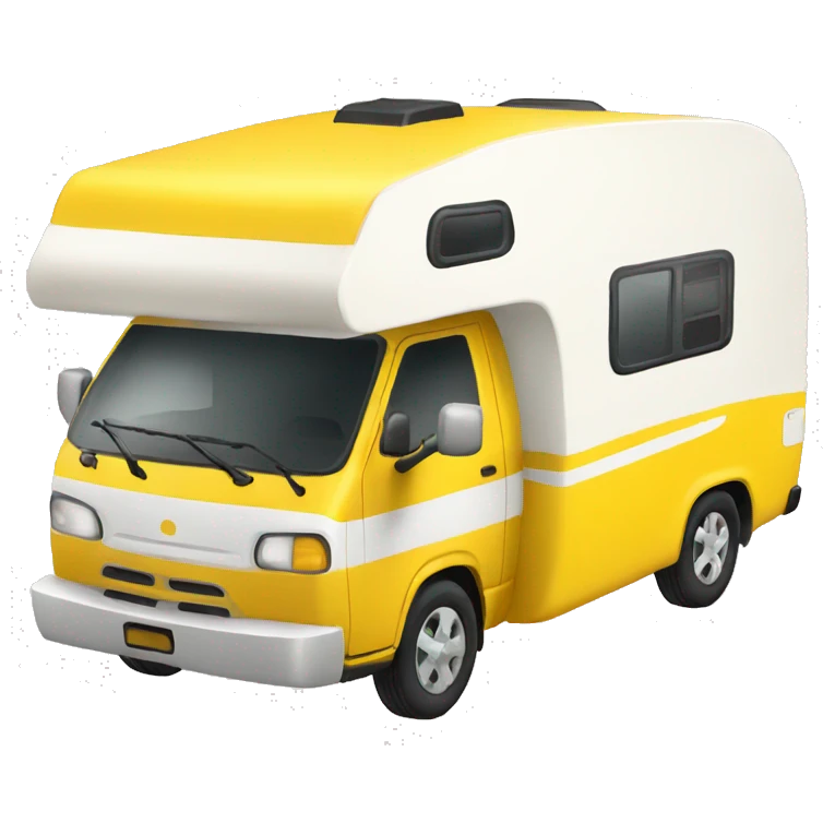 yellow and white camper emoji