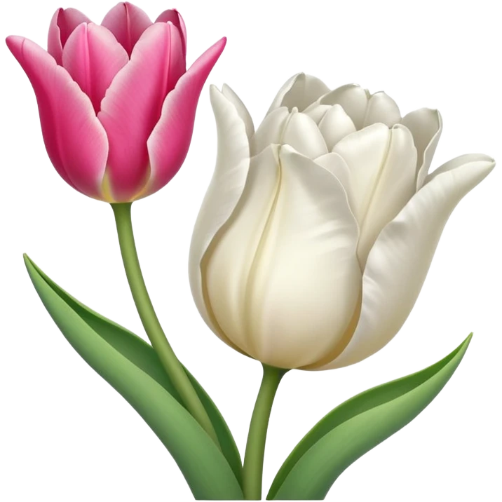 Oveja linda con un tulipán rosa emoji