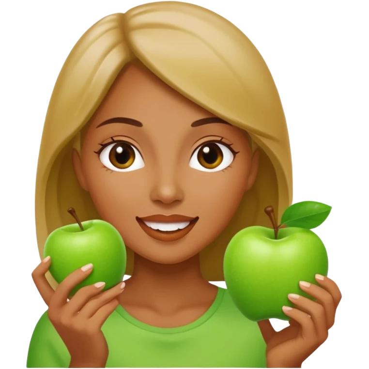 women eating healthy emoji