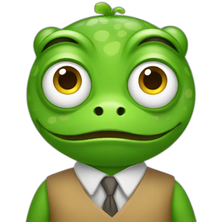 Frog like Indian teacher emoji