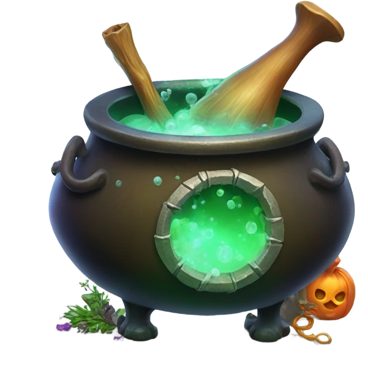witches cauldron remove only flame from image emoji