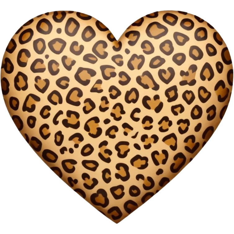 leopard print heart emoji