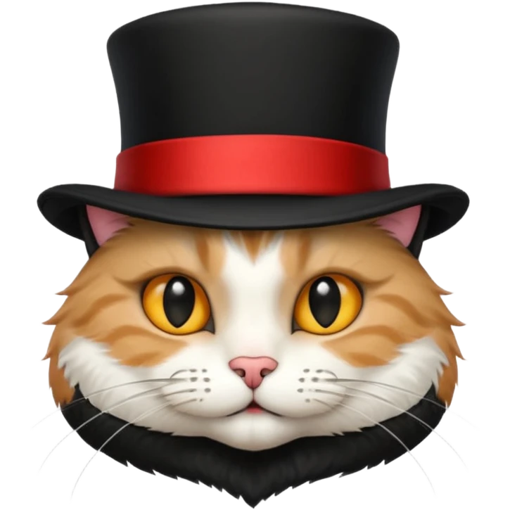 cat wearing a tophat emoji