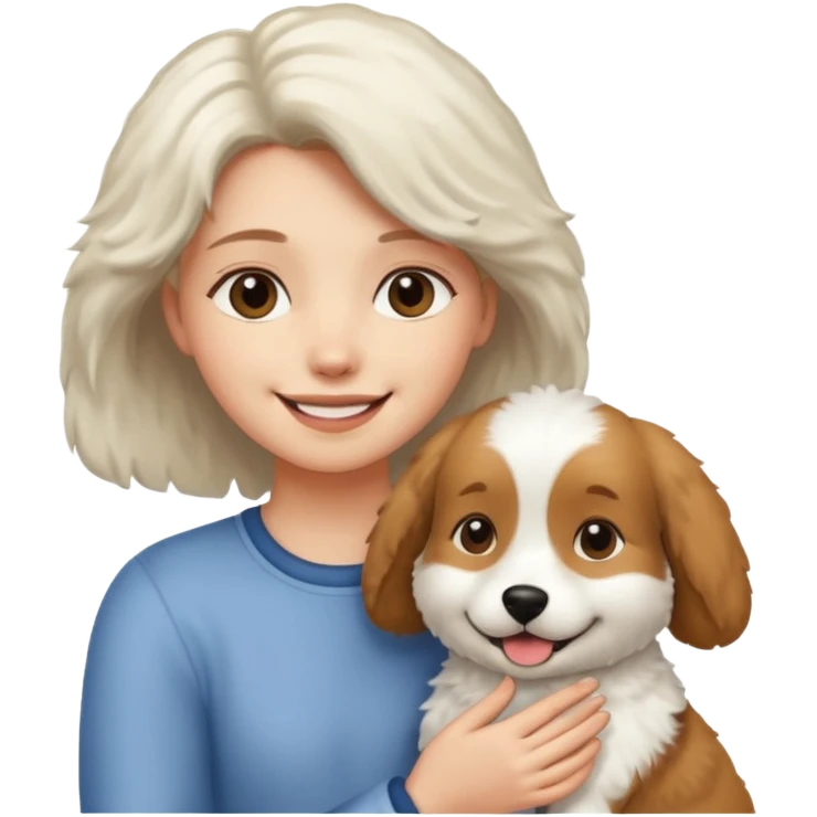 emoji to show that something is really soft, make it with someone petting a dog emoji