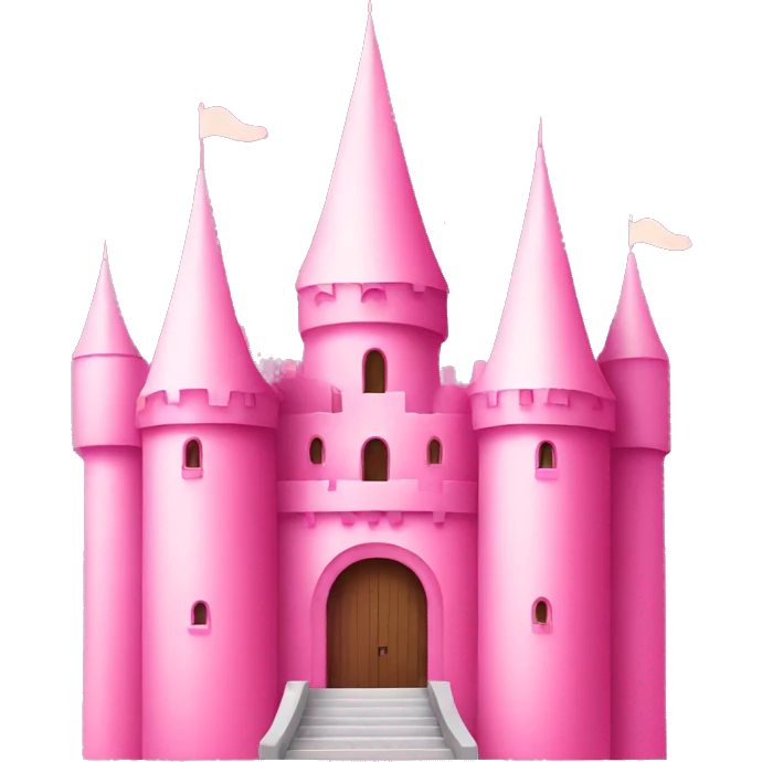 minimalist pink castle emoji