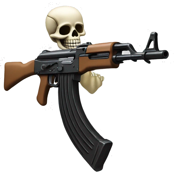skeleton hand holding an AK47 emoji