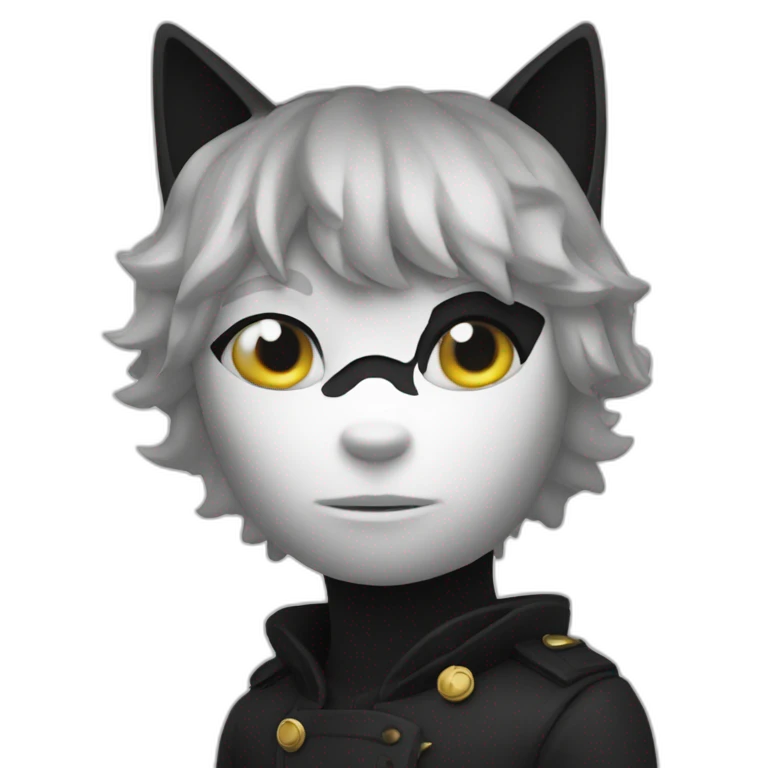 Chat noir et blanc emoji