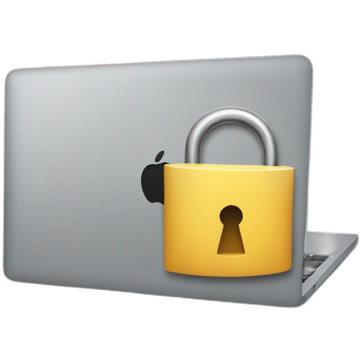 lock next to a macbook emoji
