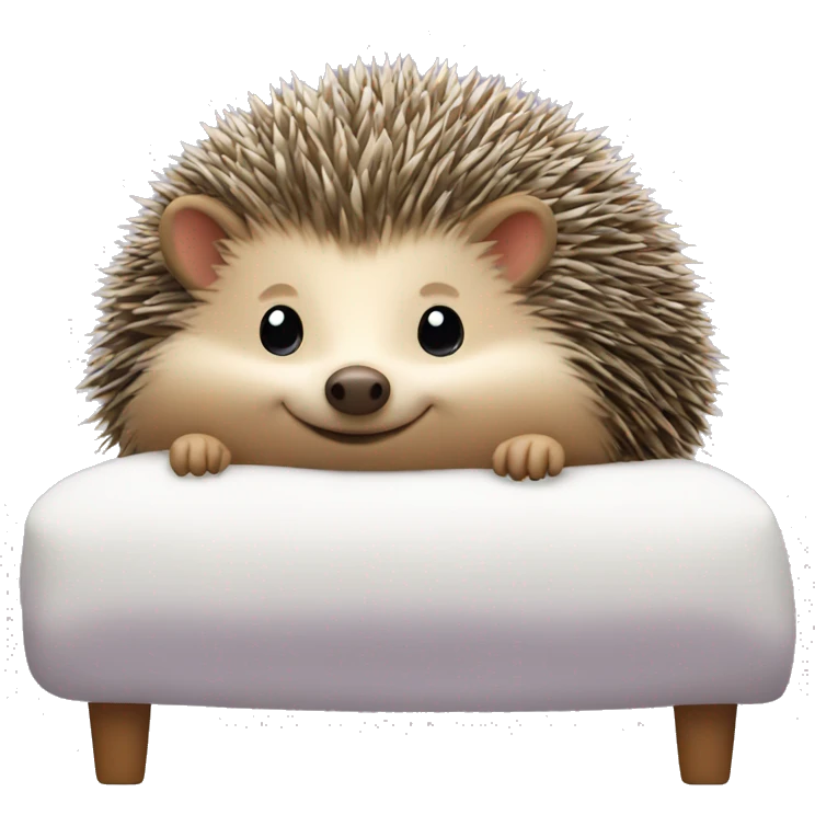 Hedgehog in bed emoji