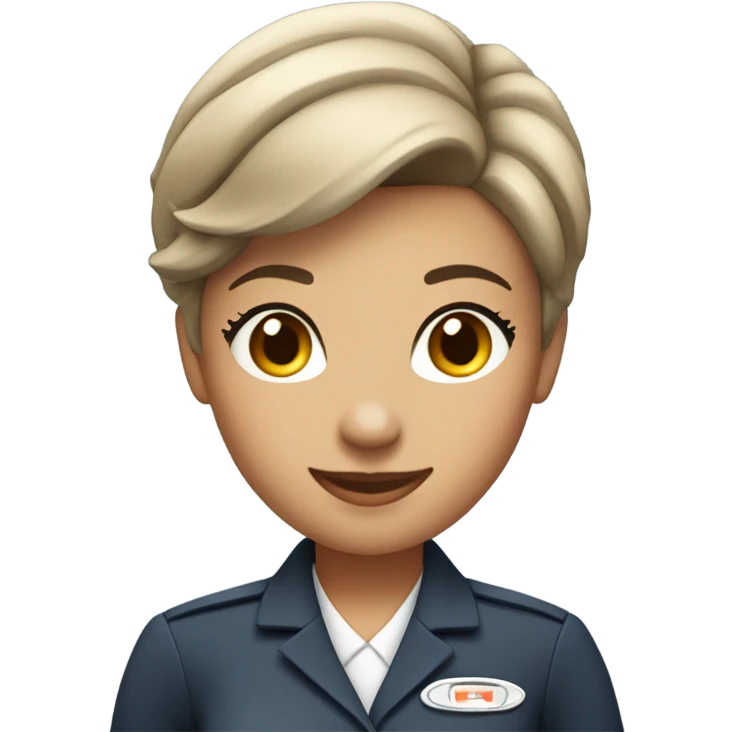 Lesbian flight attendant emoji