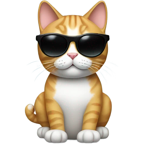 Cat with sunglasses emoji