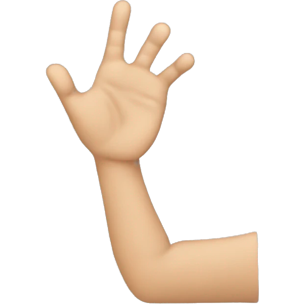 make a hand left with the palm facing out. make the pointer finger extended towards the sky, and make the thumb extended towards the right emoji