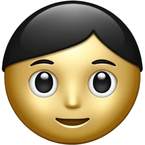 Black and gold emoji