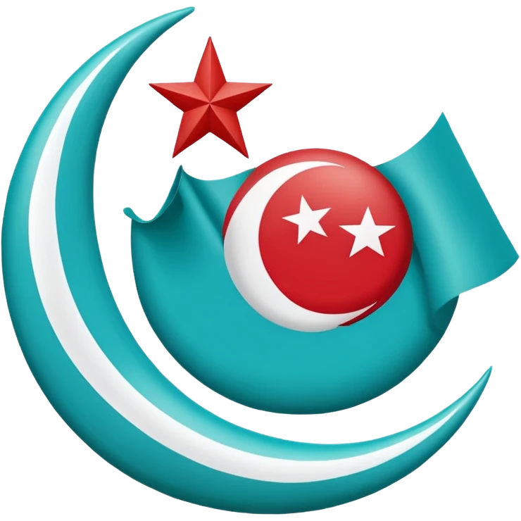 Turkuaz renginde türk bayrağı yapar mısın. Bayrak. I want to flag emoji