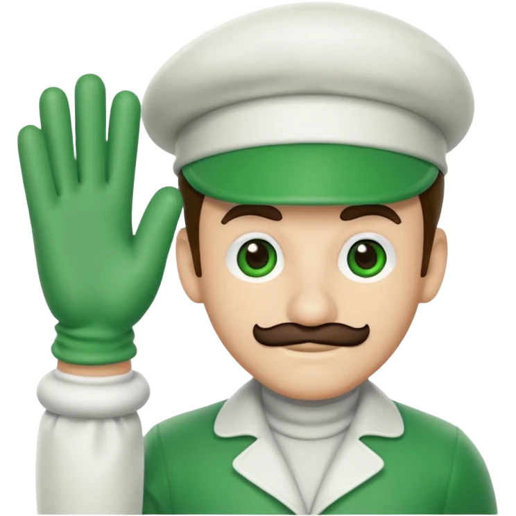 Luigi white gloves emoji