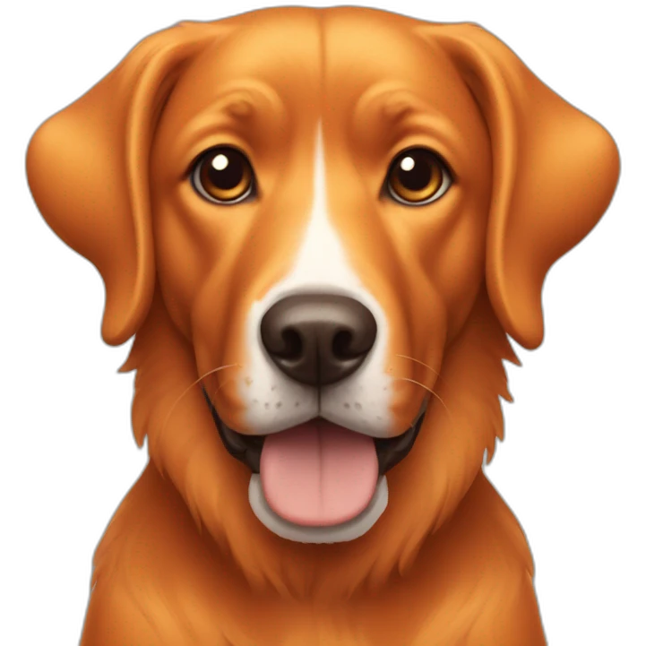 orange colored dog with flappy ears emoji
