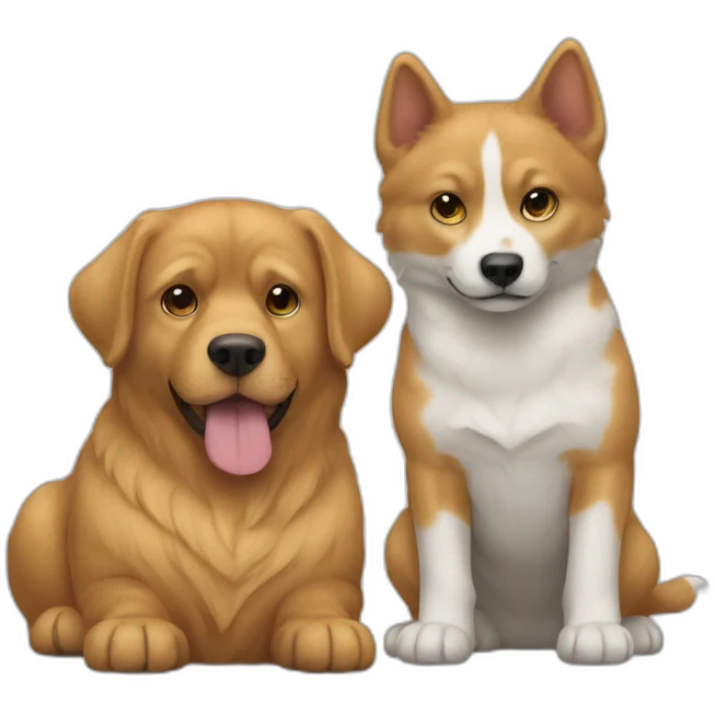 un chat et un chien emoji