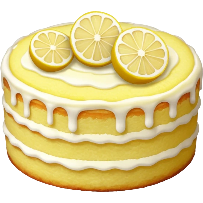 A delicious lemon cake emoji. emoji