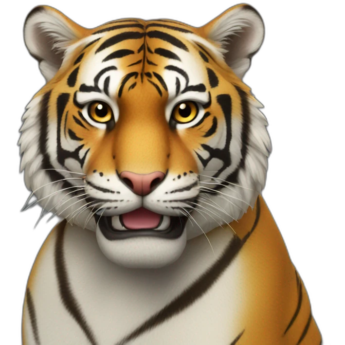 Un tigre fusionné avec un cafard emoji