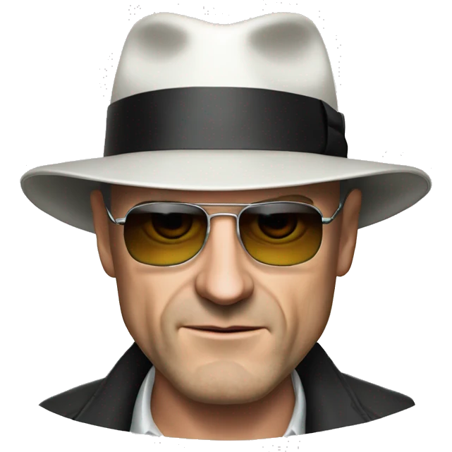 Mr White with fedora from breaking bad emoji