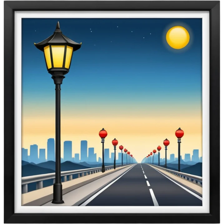 chinese streetlight, with highway emoji