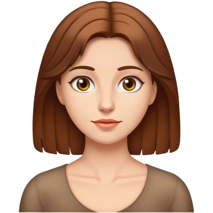 Brown hair  woman emoji