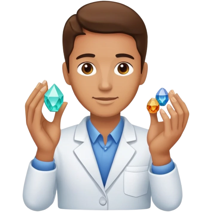chiropractor holding healing crystals emoji