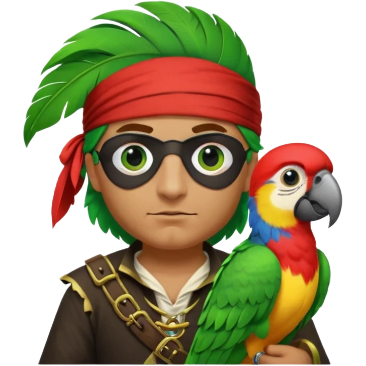 pirate and parrot emoji