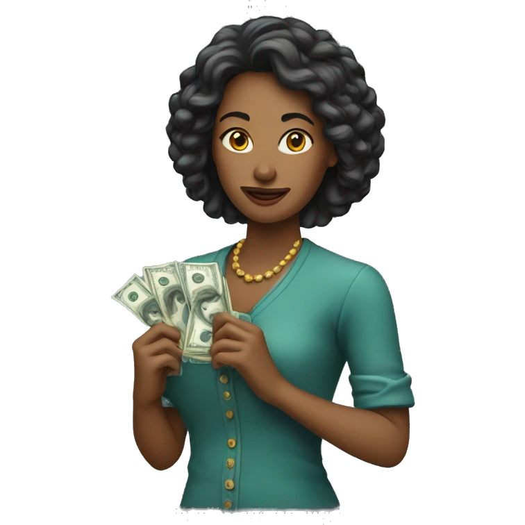 Women with money emoji