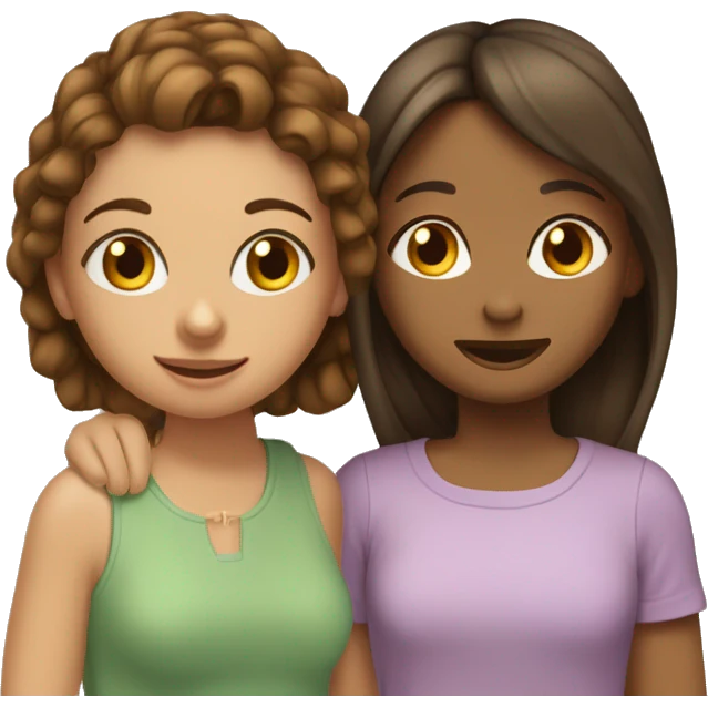 Une fille meilleure ami avec un autre fille emoji