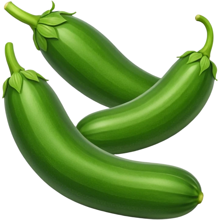 zucchini with a leaf emoji
