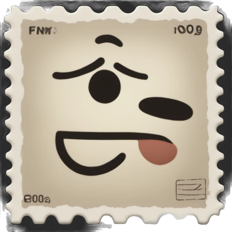 Stamp is a small piece of paper or adhesive material used as evidence of payment for postage, often decorative emoji