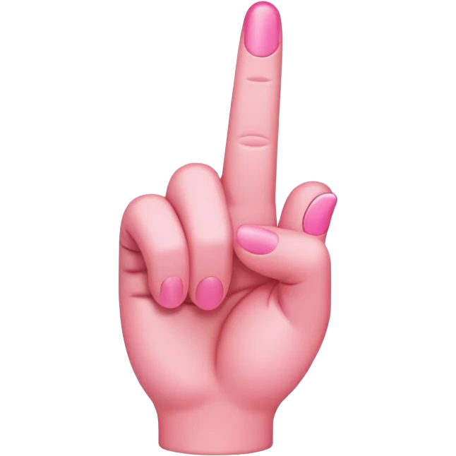 Pink middle finger  emoji
