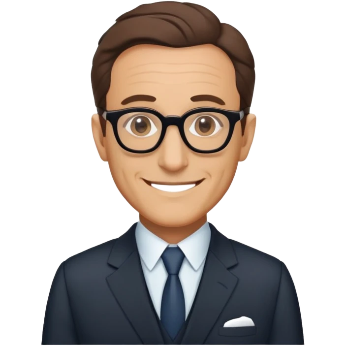 Merleau-Ponty as an emoji professor with glasses and suit emoji