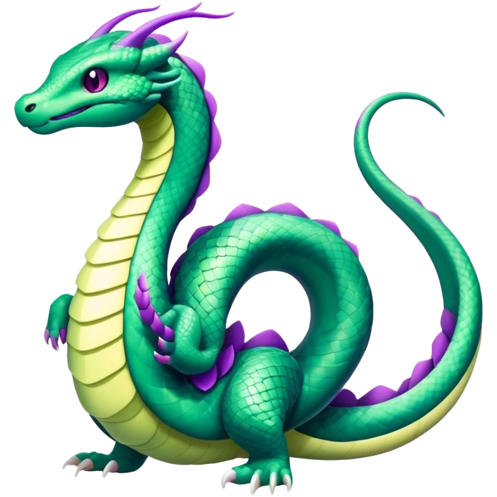 Seviper-Dragonair-hybrid, full body, 4 legs emoji
