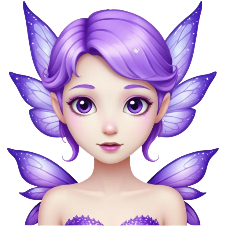Glitter purple fairy  emoji