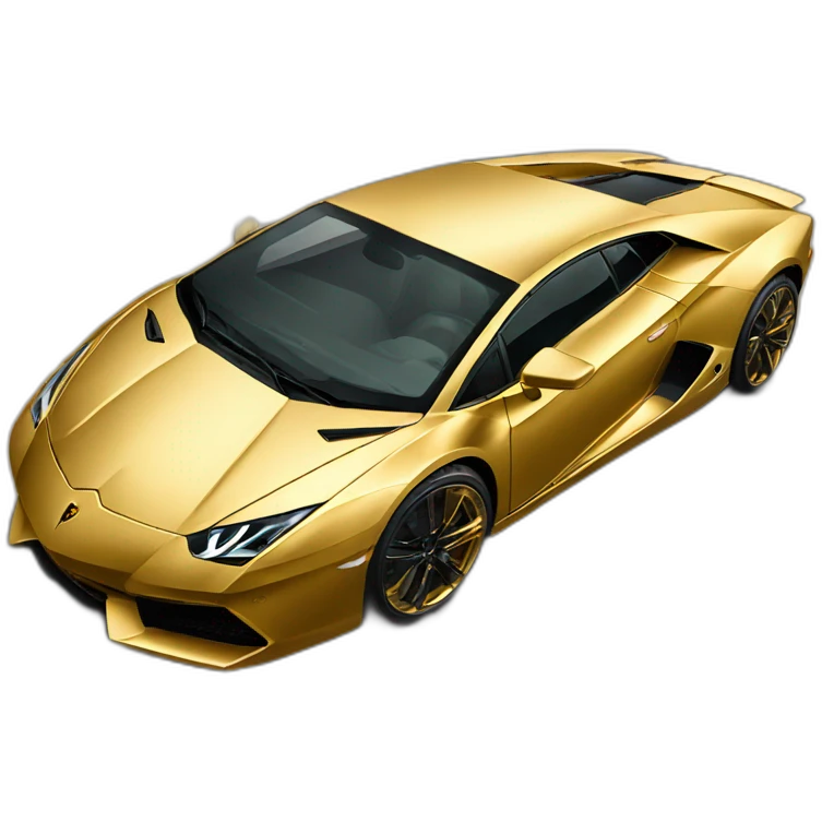 gold Lamborghini emoji