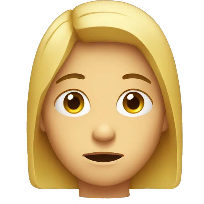 student emoji with a sad face emoji
